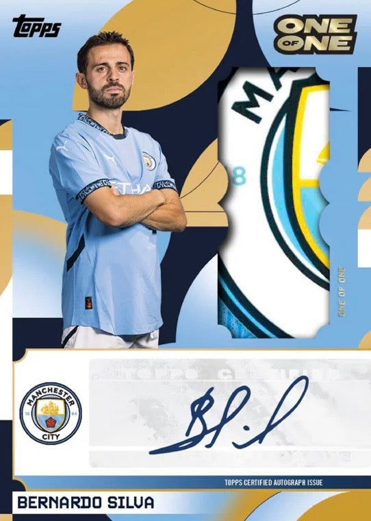 Manchester City Team Set 2024/25 Topps Karty Piłkarskie Autograf lub Relic