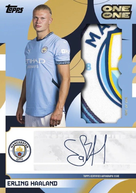 Manchester City Team Set 2024/25 Topps Karty Piłkarskie Autograf lub Relic