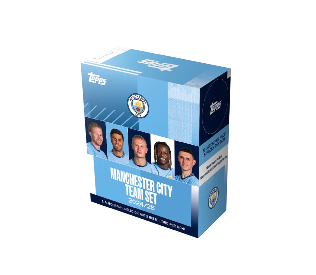 Manchester City Team Set 2024/25 Topps Karty Piłkarskie Autograf lub Relic